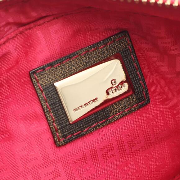 Fendi Zucca handbag, coated canvas, women's, brown and pink, 8BR592 - Picture 4 of 7